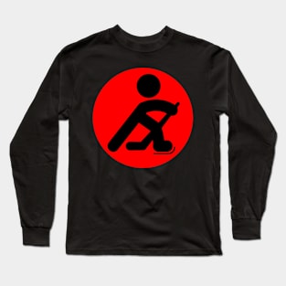 HOCKEY PLAYER SILHOUETTE Long Sleeve T-Shirt